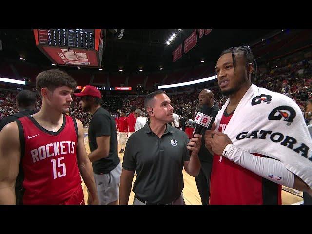 Cam Whitmore says ‘the fit is perfect’ for Reed Sheppard in Houston | NBA Summer League