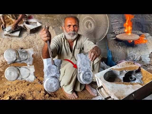 Aluminum Casting Motorcycle Engine Cover With Old Bike Parts || Sand Casting Process Of Bike Parts