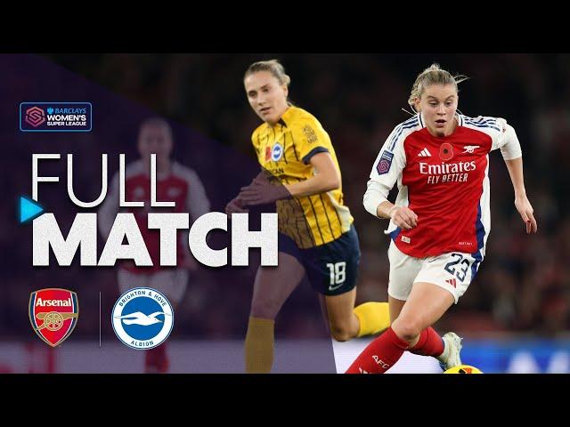 Full Match: Arsenal v Brighton & Hove Albion | Barclays WSL 2024-25