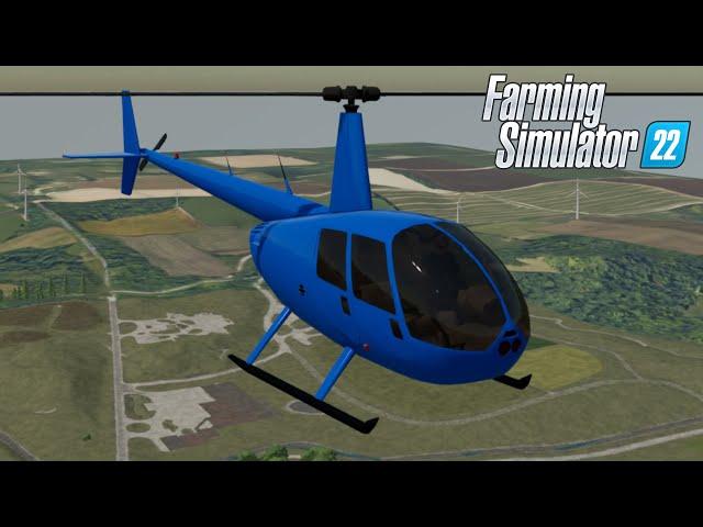 FS22 - Robinson R44 Helicopter With Sprayer - Farming Simulator 2022 Mod