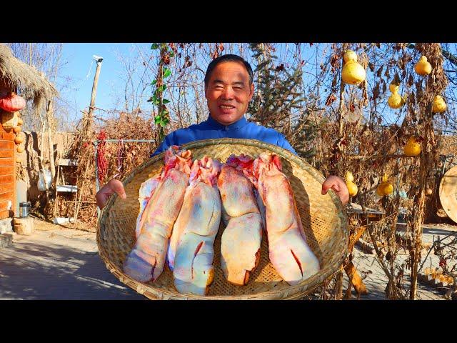 World Biggest COW TONGUES Braised in Chili-Garlic Sauce! Full Mouthful of Meat | Uncle Rural Gourmet