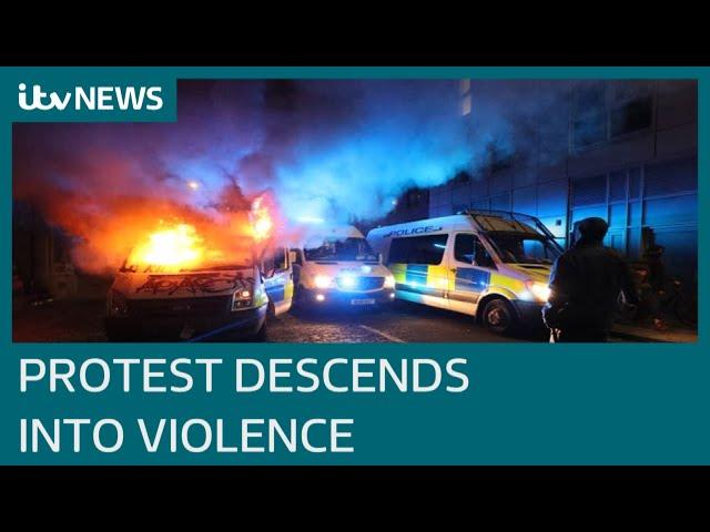 Bristol: Police suffer broken bones as ‘Kill the Bill’ protest turns violent | ITV News