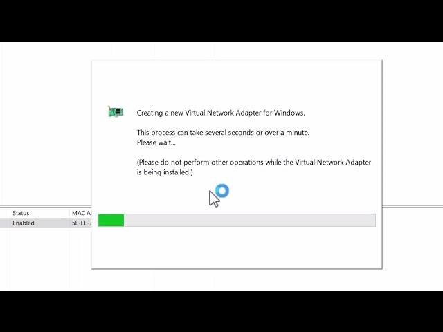 Installation of the Virtual Network Adapter device driver failed FIX