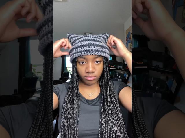 Crochet beanie tutorial #crochetpattern #crochetproject #crochettutorial #crochetbeanie #catbeanie