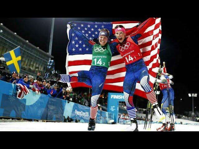 Kikkan Randall and Jessie Diggins win gold medal | Winter Olympics 2018