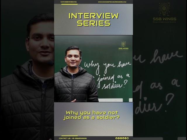 SSB INTERVIEW series #ssbinterview #ssbcoaching #ssb