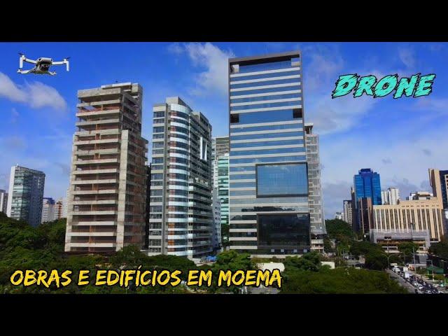 Drone em Moema (Obras e edifícios na região da Avenida Ibirapuera e República do Líbano) - São Paulo