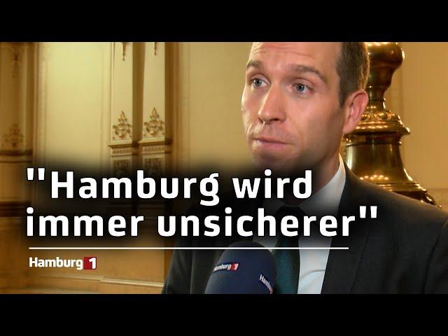 "Hamburg unter SPD und Grünen immer unsicherer" - CDU-Chef Dennis Thering im Gespräch