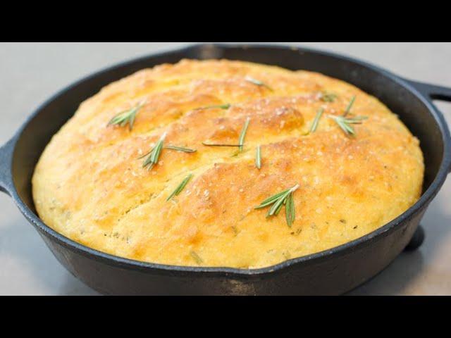 Easy No-Knead Skillet Bread