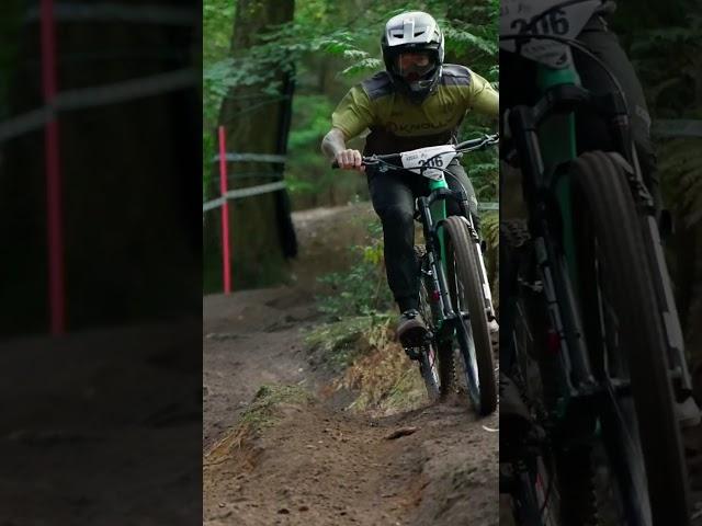 Between the tape, in sloooooowmo #mtb #enduro  #slowmo #mountainbike #racing #downhill