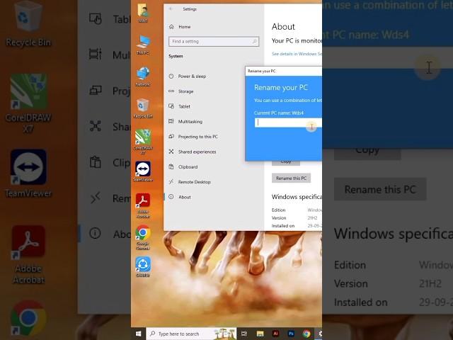 Rename PC Name Windows 10 #changecomputername #changepcname #windows10 #sandeepgarhwali