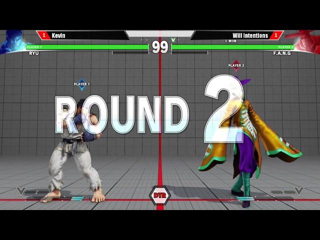 DTR:TE #8 - SFV - Loser's Finals - Kevin (Ryu) vs. WillIntentions (F.A.N.G)