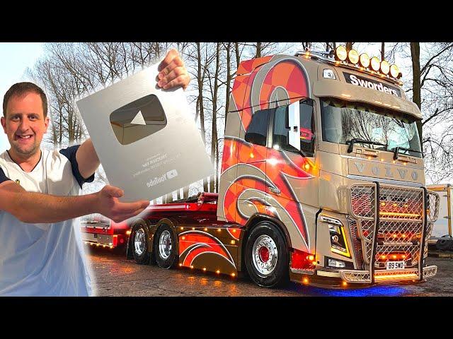 A Day Proper Trucking In A VOLVO FH 750 | My YouTube Play Button Is Here!! | #truckertim