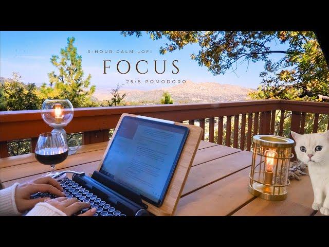 Cozy Autumn LoFi Session  | 3 Hour Study With Me | Pomodoro 25+5 Focus & Relax & Motivation