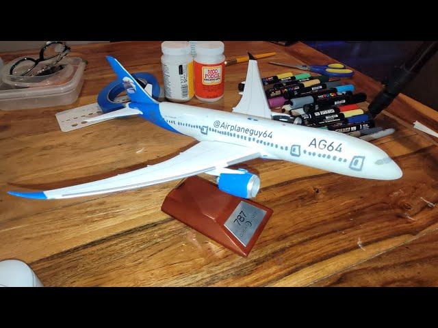 Making a Custom Boeing 787-8 for @aanseattle pt 2/Airplaneguy64 side