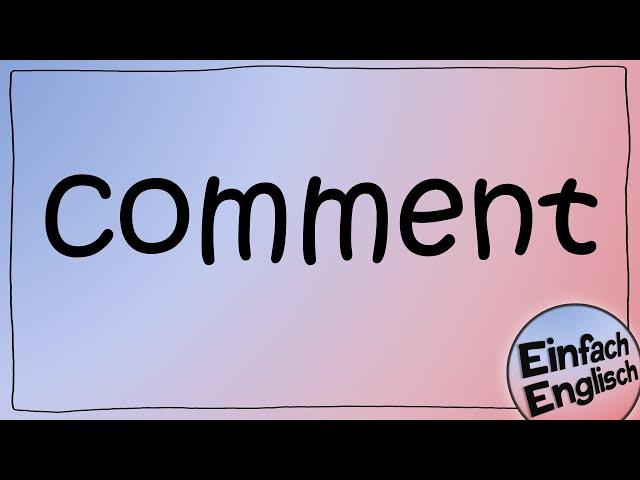 comment schreiben - einfach erklärt | Einfach Englisch