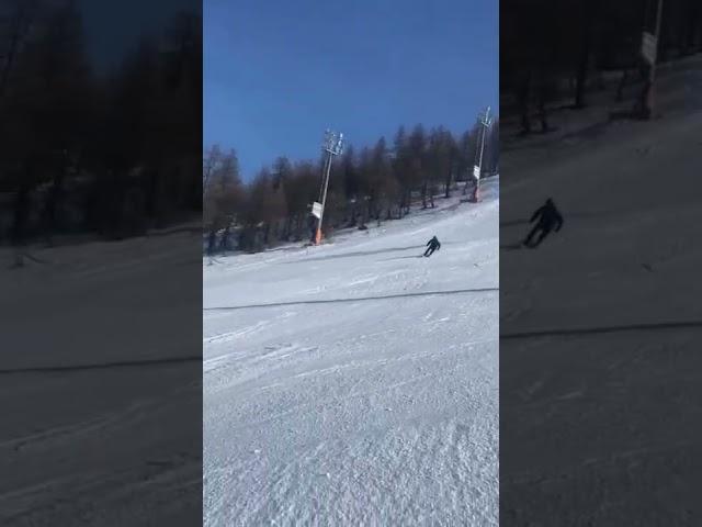 High speed slide  #shorts #skiing #fail