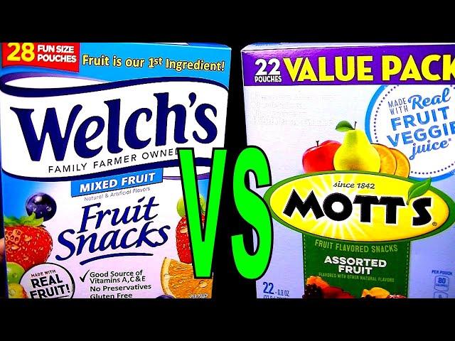 Welch's vs Mott's Fruit Snacks - What is the Best Fruit Snack to Buy - FoodFights Live Food Reviews