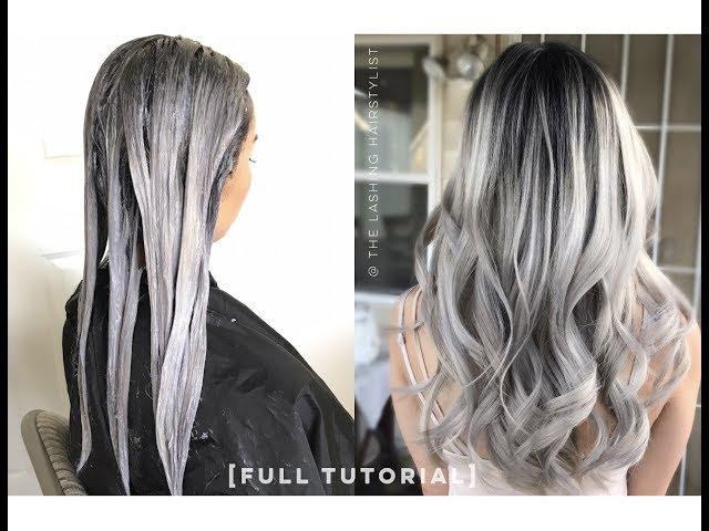 [FULL TUTORIAL] how to babylights balayage on black/dark hair + bleach wash + color melt tone