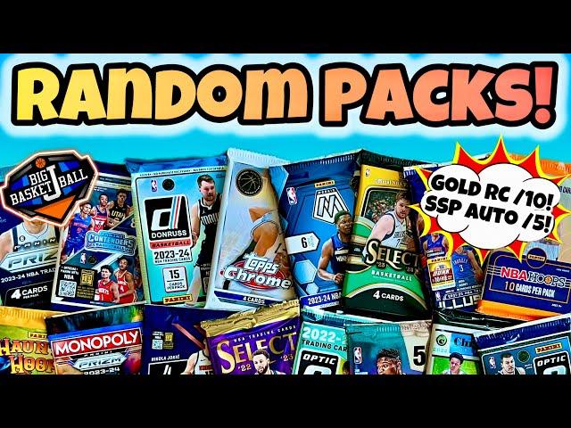 *RANDOM PACKS!* Ripping 25+ NBA Basketball Packs  Gold Rookie /10 & SSP Auto /5 + Multiple Wemby!