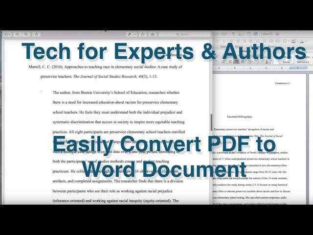 How to Convert PDF document to Word document