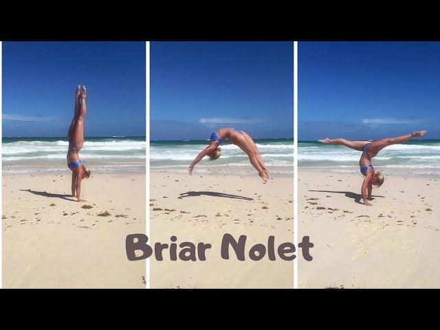Briar Nolet doing GYMNASTICS in Punta Cana beach!