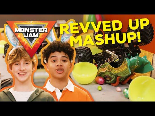 Revved Up Recaps Easter Stunts and MORE  | Monster Jam | Toys for Kids