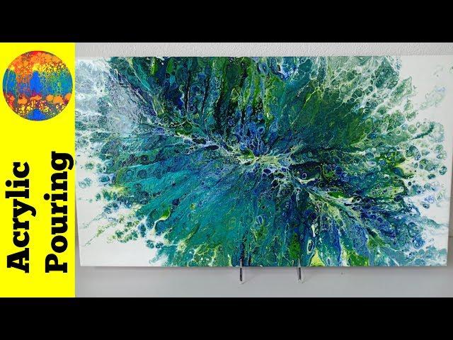 Large Canvas Acrylic Pouring and Blowing