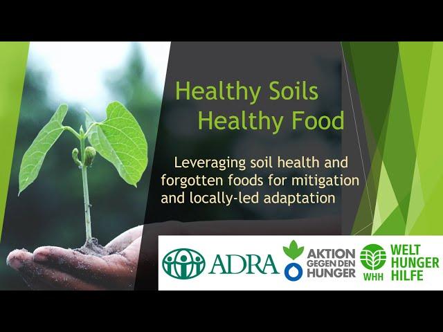 Healthy soils, healthy food - Leveraging soil health and forgotten foods for mitigation and locally-