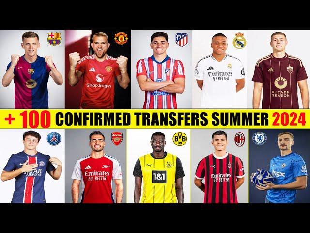 100 BEST CONFIRMED TRANSFERS SUMMER 2024UNTIL NOW Dani Olmo,DeLigt,Mbappe,Joao Neves,Morata..