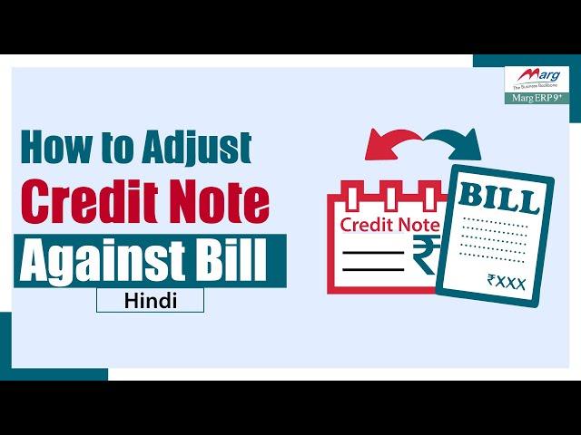 How to Adjust Credit Note Against Bill (Hindi)