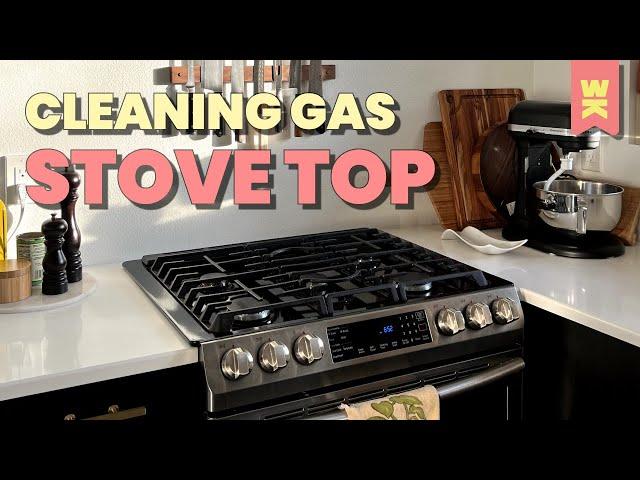 Cleaning your gas stove top in under 60 seconds