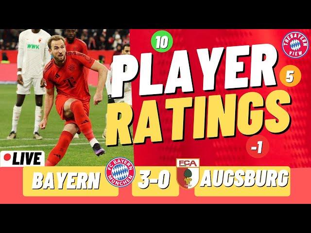 BAYERN MUNICH 3-0 AUGSBURG LIVE PLAYER RATINGS