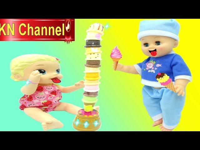 Đồ chơi trẻ em Búp bê ALIVE ăn CÂY KEM 12 TẦNG ĐỘC LẠ Ice Cream Tower toys for kids
