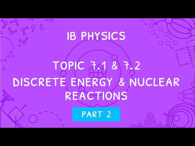 IB Physics Topic 7.1 & 7.2: Discrete energy and radioactivity & nuclear reactions - Part 2