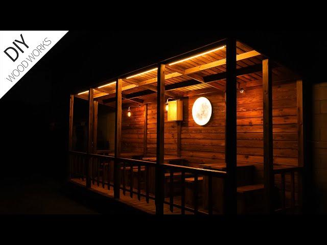 Installing Wooden Deck Lighting outdoors / DIY