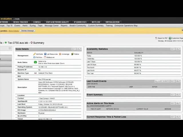 SolarWinds Network Performance Monitor Guided Tour