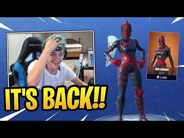 NINJA REACTS TO THE RED KNIGHT RETURNING TO FORTNITE- FORTNITE HIGHLIGHTS #1