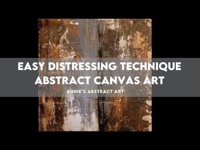 Easily Create A Complex Looking Abstract Canvas Art Painting Using 3 Colors & A Simple Process