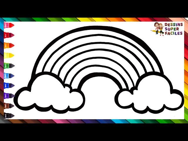 Dessiner et Colorier un Arc-en-Ciel  Dessins pour Enfants