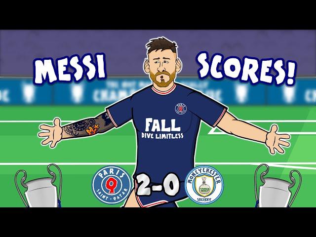 MESSI scores against MAN CITY! (2-0 Champions League 2021-22 PSG Goals Highlights Gueye)