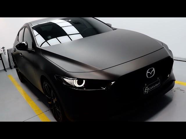 MAZDA3-3M2080消光黑車體包膜&漆面保護膜&客製化設計