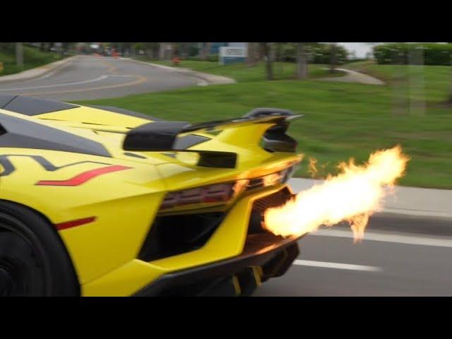 Lamborghini Aventador SVJ sound with Gintani exhaust/ tune! [4K] HEADPHONE USERS BEWARE!!!