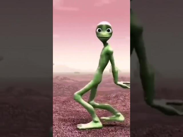 Зелёный человек танцует