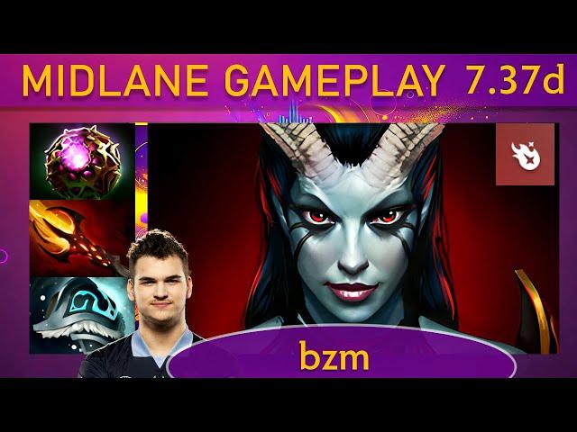  7.37d bzm Queen of Pain |K+A-D - 24 KP - 84%| Mid Gameplay - Dota 2 Top MMR