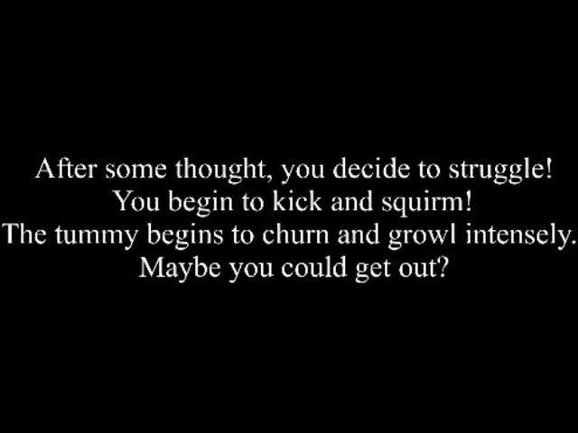 You Struggle In My Belly! (Fatal Vore Story w/ Audio, Internal POV, Unwilling to Willing Prey)