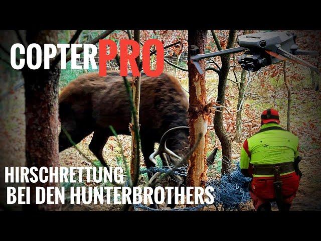 Rothirsch durch Drohne gerettet | Drückjagd des Jahres bei den Hunterbrothers | Copterpro