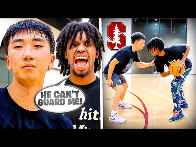 This Was INTENSE! 1v1 AGAINST D1 HOOPER FROM STANFORD ROY