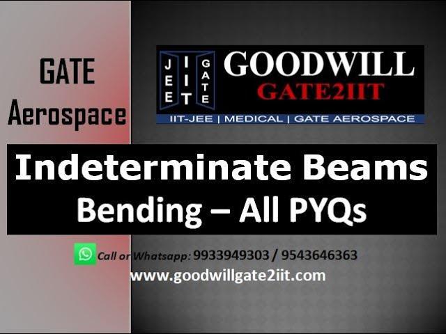 GATE Aerospace Engineering Lectures - Indeterminate Beams - Bending - Structures - GATE AE Coaching