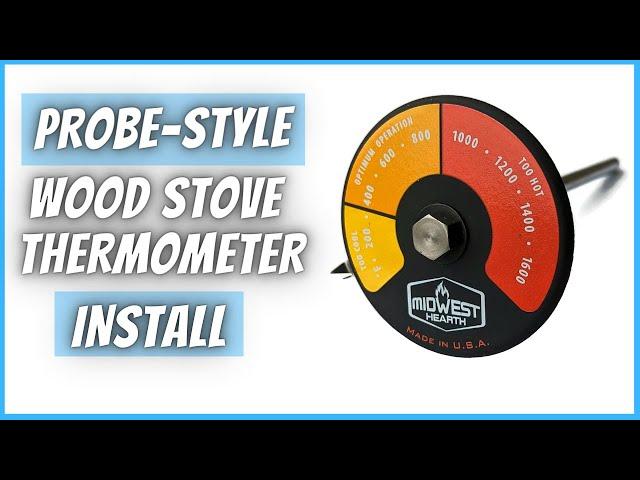 Probe Thermometer Install on Double Wall Wood Burning Stove Pipe